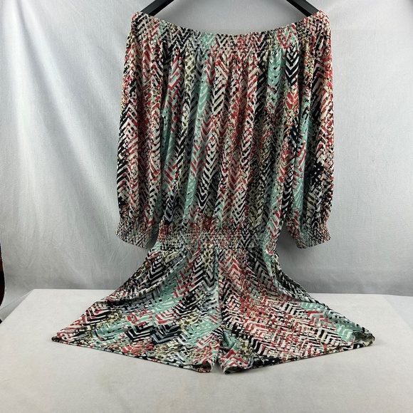 Boston proper long sleeve off the shoulder shorts romper - Picture 1 of 9